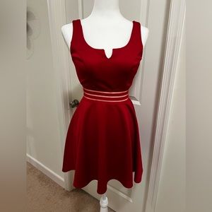 Red short dress